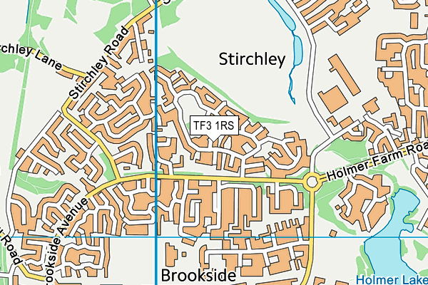 TF3 1RS map - OS VectorMap District (Ordnance Survey)
