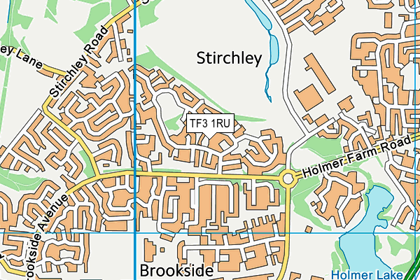 TF3 1RU map - OS VectorMap District (Ordnance Survey)