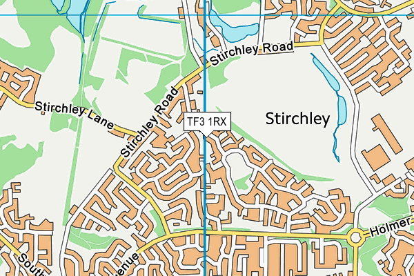 TF3 1RX map - OS VectorMap District (Ordnance Survey)