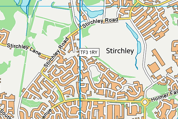 TF3 1RY map - OS VectorMap District (Ordnance Survey)