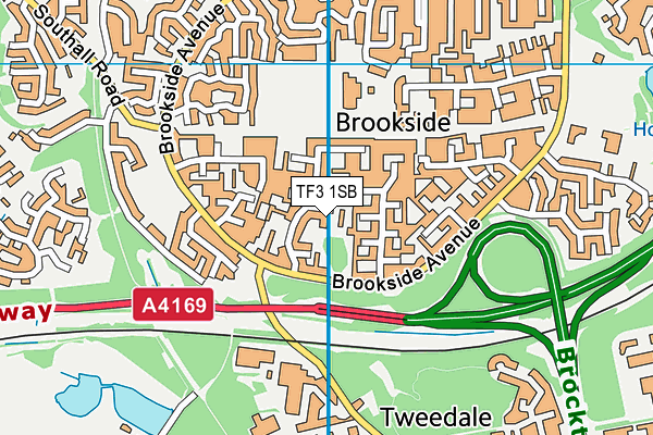 TF3 1SB map - OS VectorMap District (Ordnance Survey)