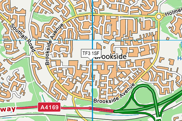 TF3 1SF map - OS VectorMap District (Ordnance Survey)