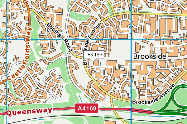 TF3 1SP map - OS VectorMap District (Ordnance Survey)