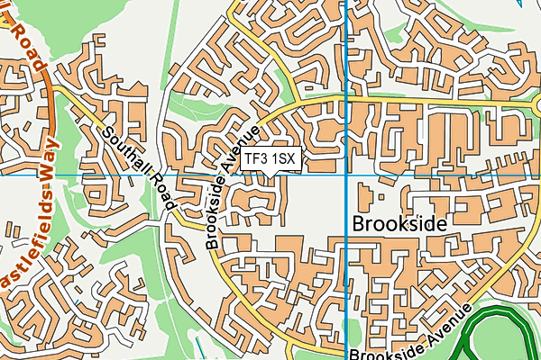 TF3 1SX map - OS VectorMap District (Ordnance Survey)