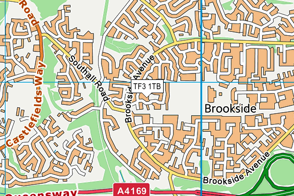 TF3 1TB map - OS VectorMap District (Ordnance Survey)