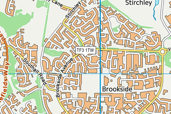 TF3 1TW map - OS VectorMap District (Ordnance Survey)