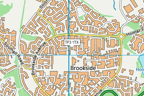 TF3 1TX map - OS VectorMap District (Ordnance Survey)