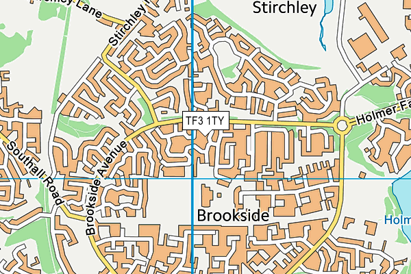 TF3 1TY map - OS VectorMap District (Ordnance Survey)