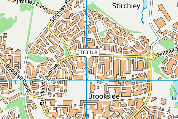 TF3 1UB map - OS VectorMap District (Ordnance Survey)