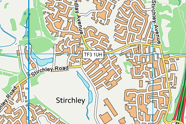 TF3 1UH map - OS VectorMap District (Ordnance Survey)