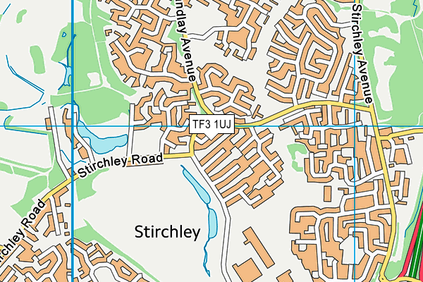 TF3 1UJ map - OS VectorMap District (Ordnance Survey)