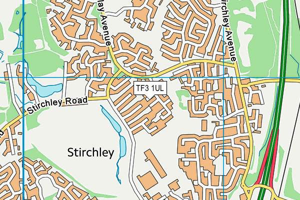 TF3 1UL map - OS VectorMap District (Ordnance Survey)