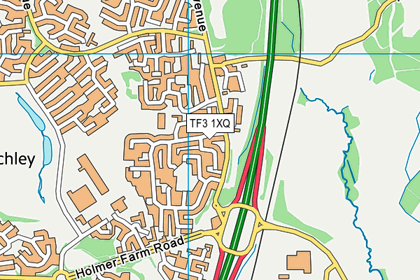 TF3 1XQ map - OS VectorMap District (Ordnance Survey)