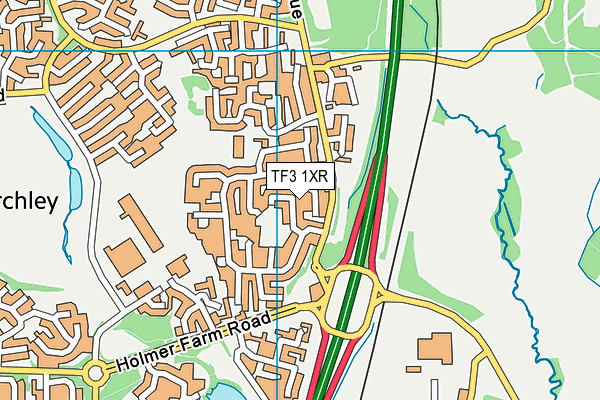 TF3 1XR map - OS VectorMap District (Ordnance Survey)