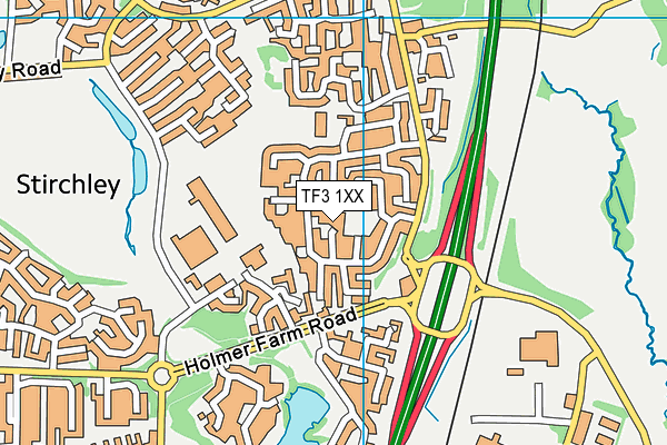 TF3 1XX map - OS VectorMap District (Ordnance Survey)