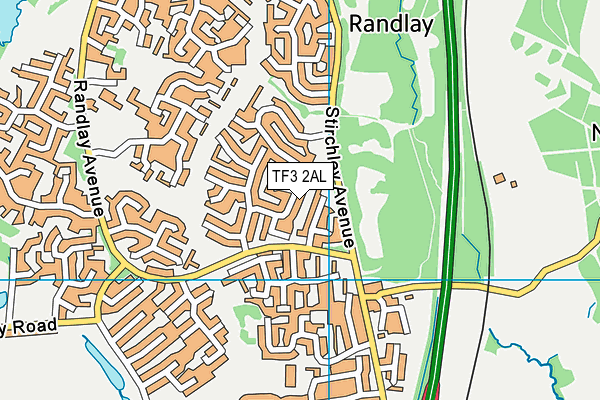 TF3 2AL map - OS VectorMap District (Ordnance Survey)