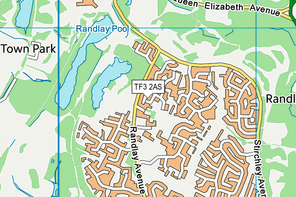 TF3 2AS map - OS VectorMap District (Ordnance Survey)