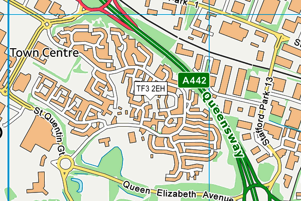 TF3 2EH map - OS VectorMap District (Ordnance Survey)