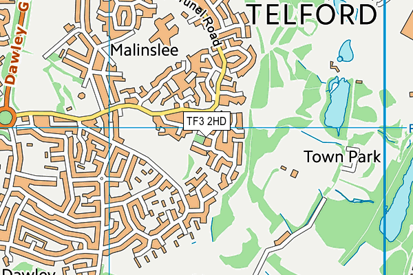 TF3 2HD map - OS VectorMap District (Ordnance Survey)