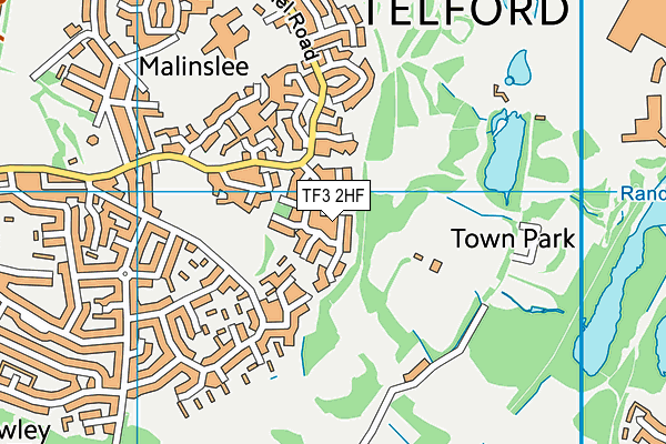 TF3 2HF map - OS VectorMap District (Ordnance Survey)