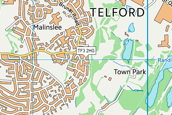 TF3 2HG map - OS VectorMap District (Ordnance Survey)