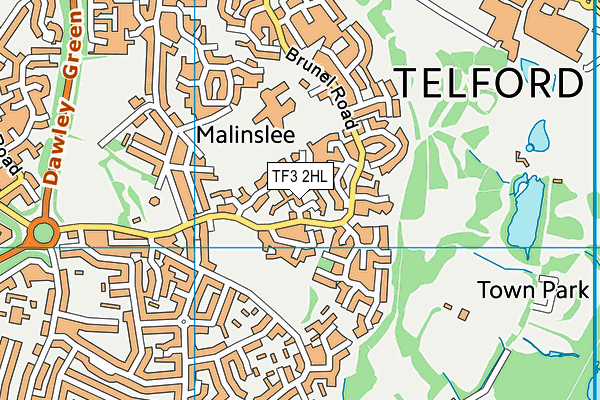 TF3 2HL map - OS VectorMap District (Ordnance Survey)