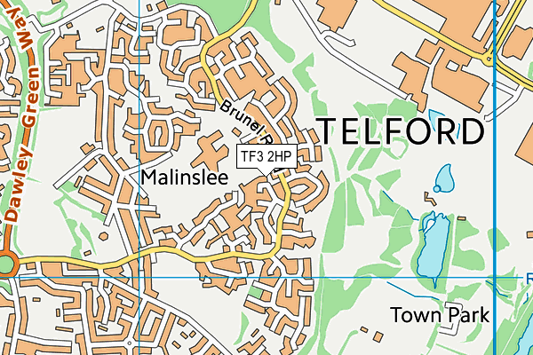 TF3 2HP map - OS VectorMap District (Ordnance Survey)