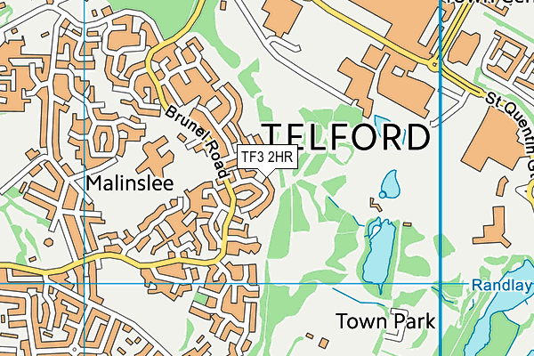 TF3 2HR map - OS VectorMap District (Ordnance Survey)