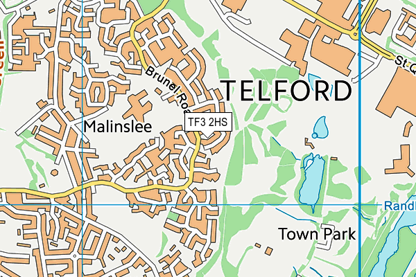 TF3 2HS map - OS VectorMap District (Ordnance Survey)