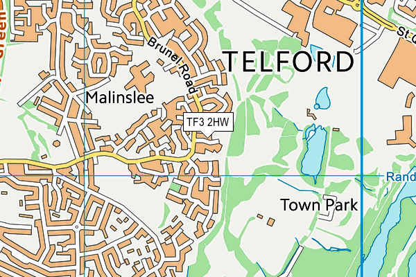 TF3 2HW map - OS VectorMap District (Ordnance Survey)