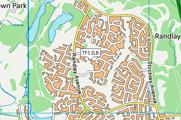 TF3 2LB map - OS VectorMap District (Ordnance Survey)