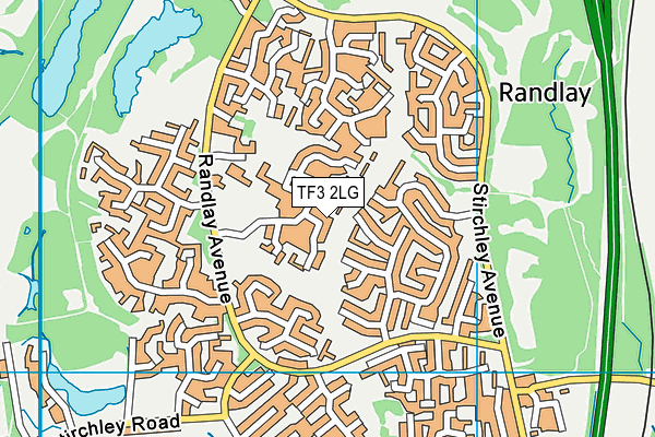 TF3 2LG map - OS VectorMap District (Ordnance Survey)