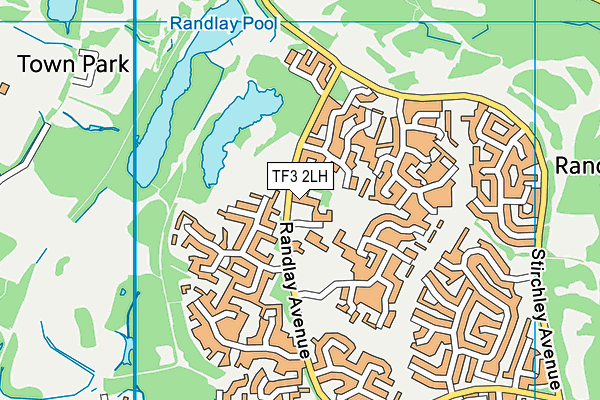TF3 2LH map - OS VectorMap District (Ordnance Survey)