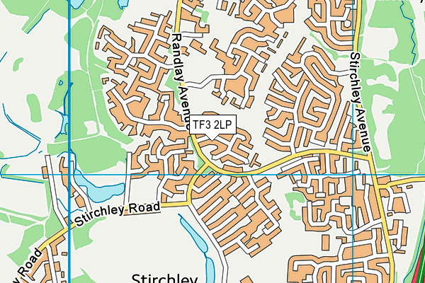 TF3 2LP map - OS VectorMap District (Ordnance Survey)