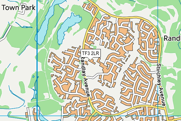Randlay Primary School map (TF3 2LR) - OS VectorMap District (Ordnance Survey)