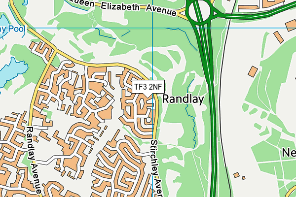 TF3 2NF map - OS VectorMap District (Ordnance Survey)