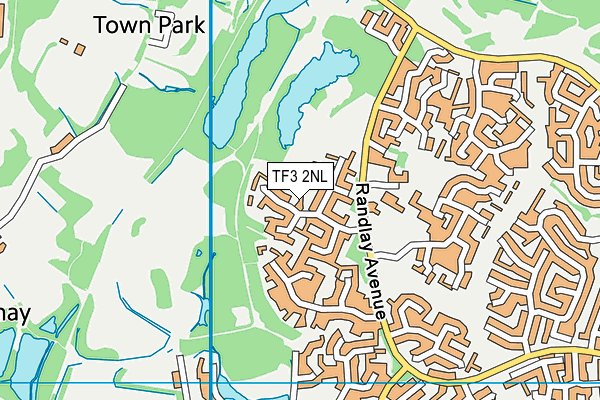 TF3 2NL map - OS VectorMap District (Ordnance Survey)