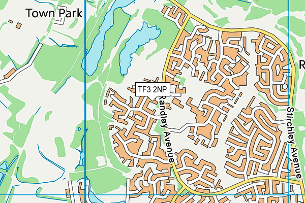 TF3 2NP map - OS VectorMap District (Ordnance Survey)
