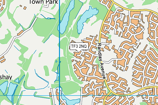 TF3 2NQ map - OS VectorMap District (Ordnance Survey)