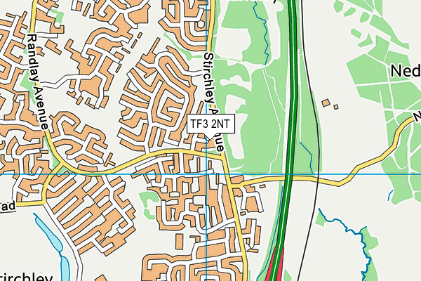 TF3 2NT map - OS VectorMap District (Ordnance Survey)