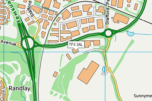 TF3 3AL map - OS VectorMap District (Ordnance Survey)