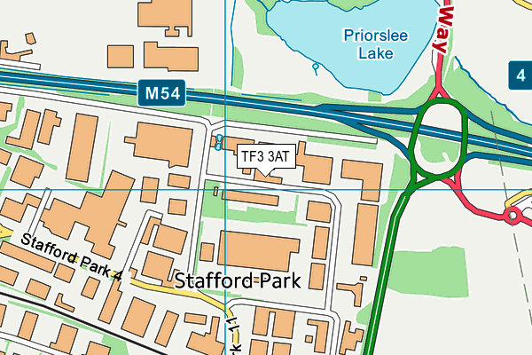 TF3 3AT map - OS VectorMap District (Ordnance Survey)