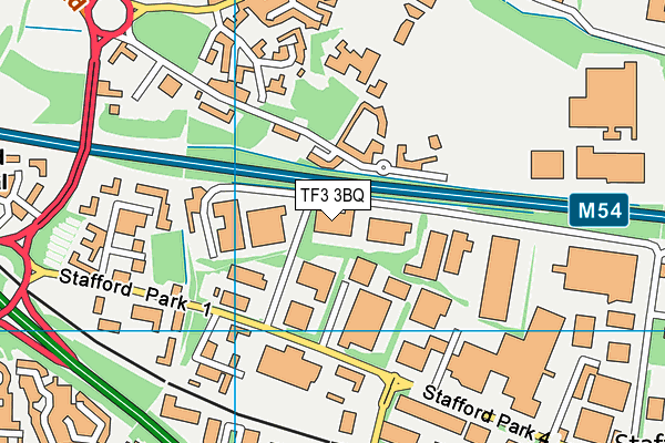 TF3 3BQ map - OS VectorMap District (Ordnance Survey)