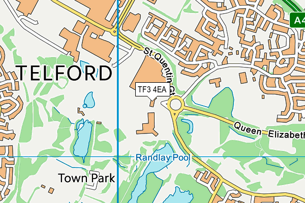 TF3 4EA map - OS VectorMap District (Ordnance Survey)