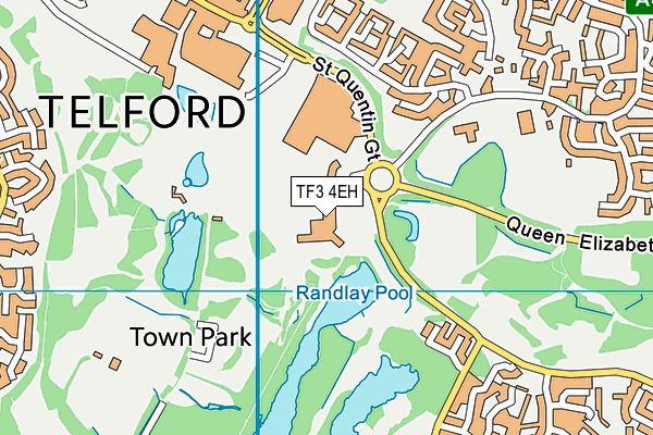 Holiday Inn Health Club (Telford / Ironbridge) map (TF3 4EH) - OS VectorMap District (Ordnance Survey)