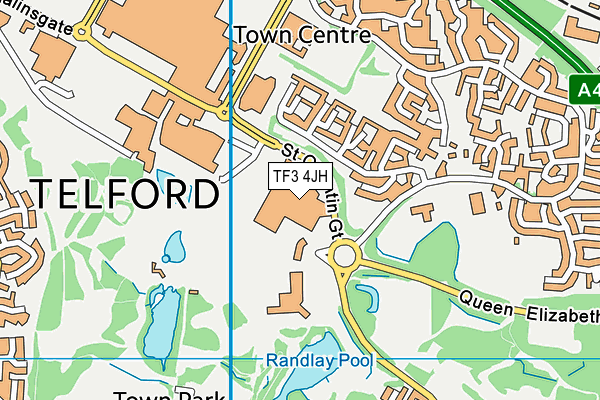 TF3 4JH map - OS VectorMap District (Ordnance Survey)