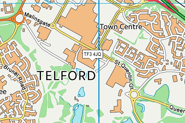 TF3 4JQ map - OS VectorMap District (Ordnance Survey)