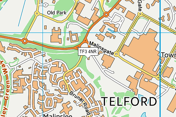 TF3 4NR map - OS VectorMap District (Ordnance Survey)
