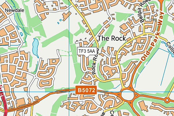 TF3 5AA map - OS VectorMap District (Ordnance Survey)