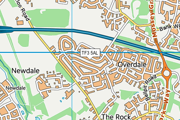 TF3 5AL map - OS VectorMap District (Ordnance Survey)